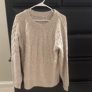 St. John's Bay Cable Knit Sweater - Cream